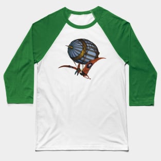 Dapper Dino Airship Baseball T-Shirt